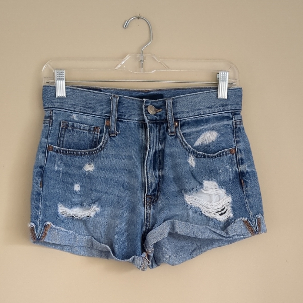 Size 2 Aeropostale Aero Distressed Denim Jean Shorts Mom Short
